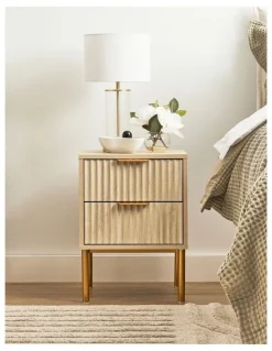 Cooper & Co Indy 40cm Bedside Table in Natural