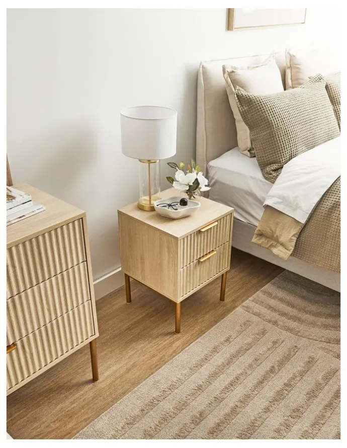 Cooper & Co Indy 40cm Bedside Table in Natural