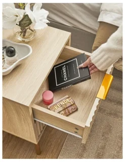 Cooper & Co Indy 40cm Bedside Table in Natural
