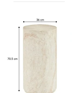 Cooper & Co Maria Travertine Look Plinth 70cm in Beige