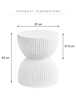 Cooper & Co Saluzzo Side Table 37cm in White