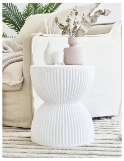 Cooper & Co Saluzzo Side Table 37cm in White