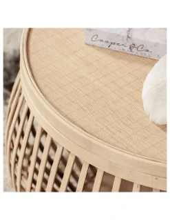 Cooper & Co Sara Bamboo Coffee Tables Set of 2 in Natural