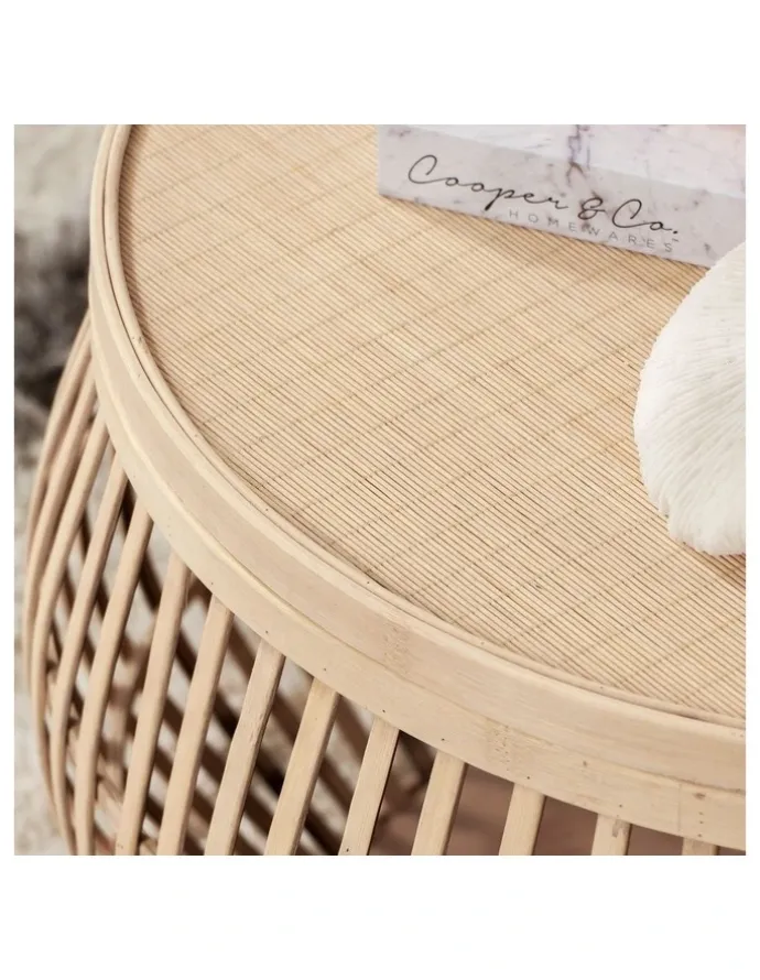 Cooper & Co Sara Bamboo Coffee Tables Set of 2 in Natural