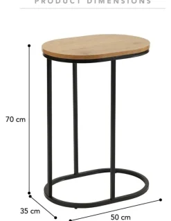 Cooper & Co Sonoma Side Table 50cm in Black