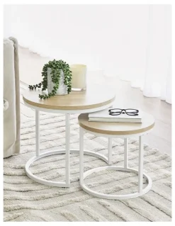 Cooper & Co Sonoma Side Tables Set Of 2 in White