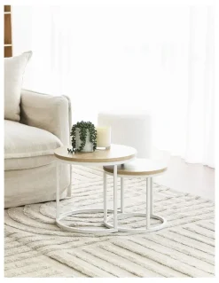 Cooper & Co Sonoma Side Tables Set Of 2 in White
