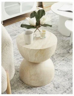 Cooper & Co Stella 40cm Side Table in Travertine