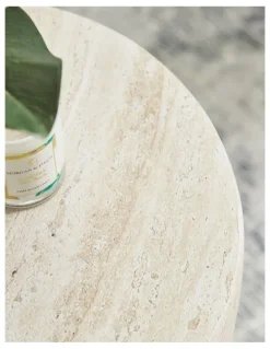 Cooper & Co Stella 40cm Side Table in Travertine