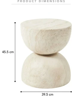 Cooper & Co Stella 40cm Side Table in Travertine