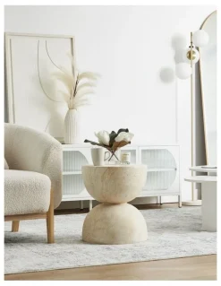 Cooper & Co Stella 40cm Side Table in Travertine