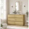 Cosmopolitan Living 6 Chest of Drawers Lowboy Dresser Storage Cabinet Bedroom Oak - Foil-laminated Particleboard & MDF