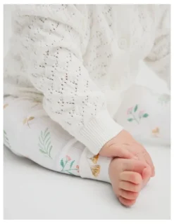 Country Road Australian Cotton Cardigan in Marshmallow