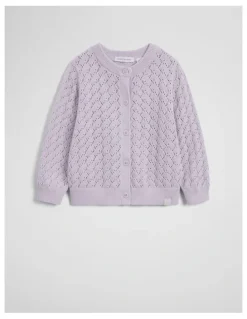 Country Road Australian Cotton Cardigan in Lavender Fog