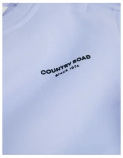 Country Road Australian Cotton Modern Sweat Top in Bluebell