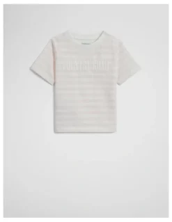 Country Road Australian Cotton Short Sleeve Heritage Tee in Ballet Pink Stripe