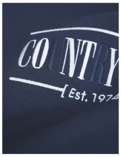 Country Road Australian Cotton Relaxed Heritage Sweat in Navy Multi