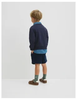 Country Road Australian Cotton Relaxed Heritage Sweat in French Navy