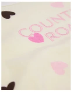 Country Road Australian Cotton Printed Sleep Set in Cream