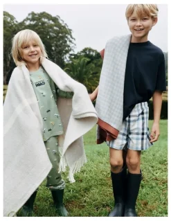 Country Road Australian Cotton Long Sleeve Motor Sport Pyjamas in Saltbush