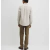 Country Road Australian Good Earth Cotton Regular Fit Oxford Shirt in Stone