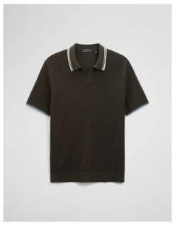 Country Road Australian Good Earth Cotton Tapered Trophy Polo in Deep Khaki