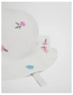 Country Road Baby Embroidered Bucket Hat in Mauve