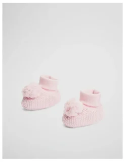 Country Road Baby Pom Bootie in Mineral Pink