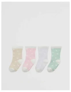 Country Road Baby Sock Pack of 4 in Multi