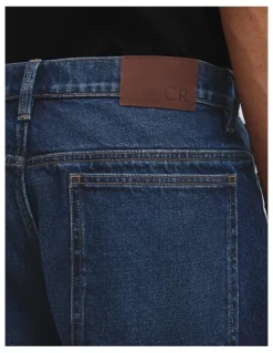 Country Road Barrel Leg Jean in Mid Blue Denim