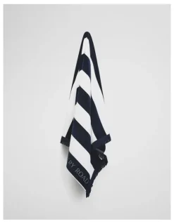 Country Road Beau Australian Cotton Beach Towel in Navy