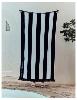 Country Road Beau Australian Cotton Beach Towel in Navy