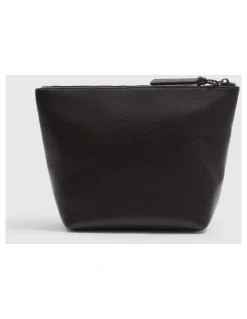 Country Road Branded Detail Tri Cosmetic Bag in Black