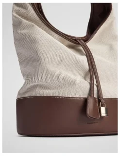 Country Road Cr Lock Hobo Bag in Mocha