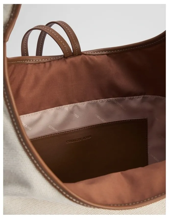 Country Road Cr Lock Hobo Bag in Tan