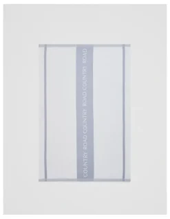 Country Road CR Logo Australian Cotton Tea Towel in Ciel Blue
