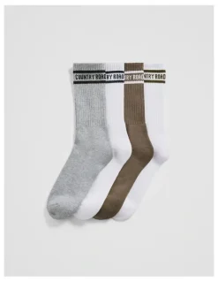 Country Road Cr Sport Crew Pack Of 4 in Multicolour
