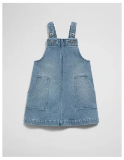 Country Road Denim Pinafore in Light Blue Wash