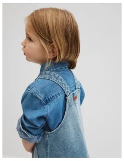 Country Road Denim Pinafore in Light Blue Wash
