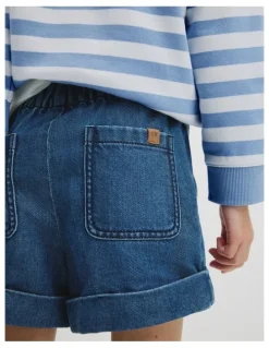 Country Road Denim Short in Mid Wash Blue