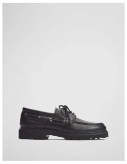 Country Road Dexter Boat Shoe in Black