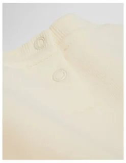 Country Road Embroidered Sleeve Sweat in Antique White