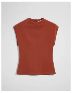 Country Road Extend Shoulder Top in Burnt Sienna