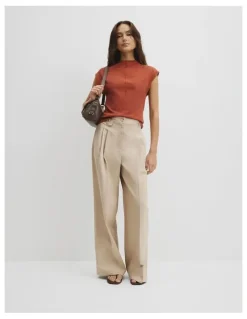 Country Road Extend Shoulder Top in Burnt Sienna
