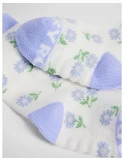 Country Road Flower Sock in Bluebell