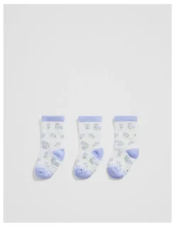 Country Road Flower Sock in Bluebell