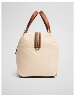 Country Road Hudson Cotton Duffle Bag in Ecru