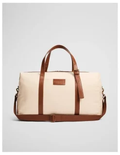 Country Road Hudson Cotton Duffle Bag in Ecru