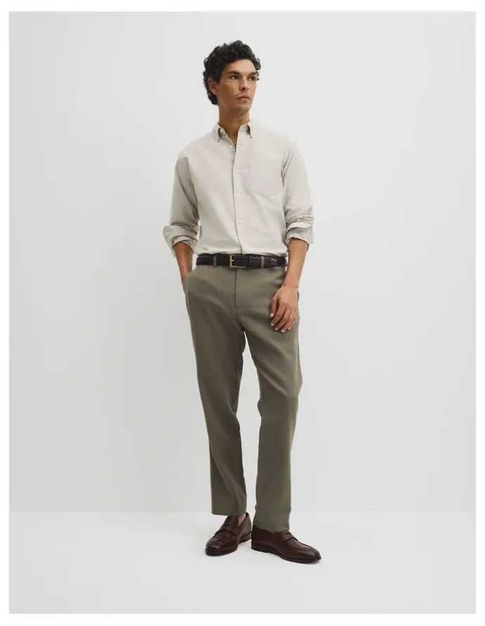 Country Road Linen Cotton Pant in Dried Sage