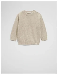 Country Road Merino Wool Cashmere Blend Knit in Oat Marle
